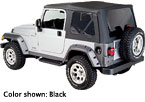 Factory MOPAR Black Soft Tops for 1997-04 TJ Wrangler Jeep Vehicles at Quadratec.com
